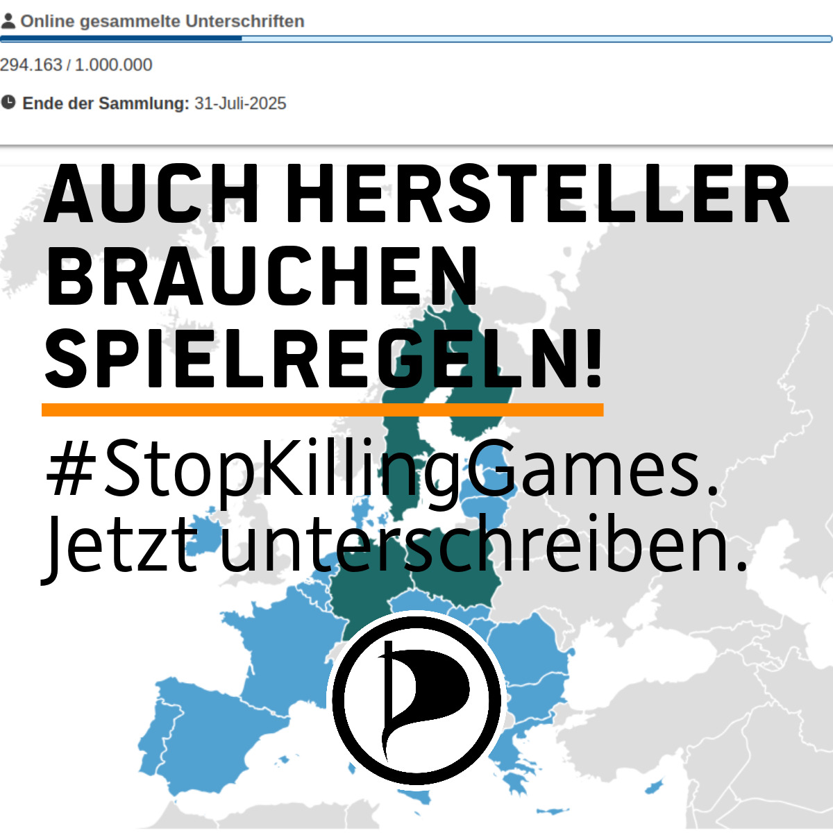 Auch Hersteller brauchen Spielregeln. #StopKillingGames jetzt unterschreiben!